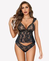 Bra And Panty Sets Cami Top 2 Pcs Pjs Sets
